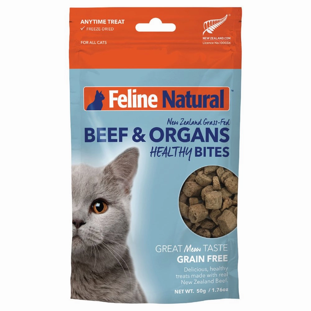 20% OFF: Feline Natural Healthy Bites Beef & Organs Freeze-Dried Cat Treats 50g cat grass snacks cat grass planter cat digestive aid catnip spray cat herbal treats