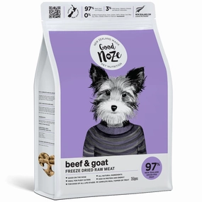 20% OFF: Good Noze NZ Beef & Goat Freeze-Dried Dog Food 350g dog grooming shampoo collar crate feeding supplies