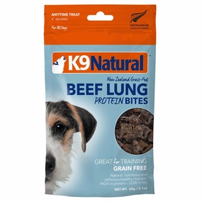 20% OFF: K9 Natural Beef Lungs Protein Bites Dog Treats 60g dog grooming shampoo collar crate feeding supplies
