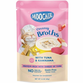 20% OFF: Moochie Creamy Broths With Tuna & Kanikama Grain-Free Pouch Cat Food 40g x 16 dog travel bag car seat cover pet carrier for car training leash dog training whistle