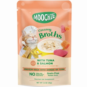20% OFF: Moochie Creamy Broths With Tuna & Salmon Grain-Free Pouch Cat Food 40g x 16 dog travel bag car seat cover pet carrier for car training leash dog training whistle