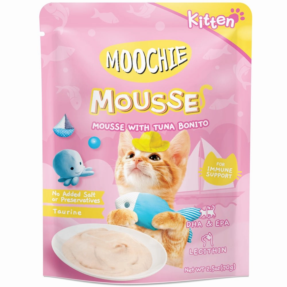 20% OFF: Moochie Mousse With Tuna Bonito Kitten Pouch Cat Food 70g x 12 pet health pet wellness pet pain relief pet probiotic pet calming