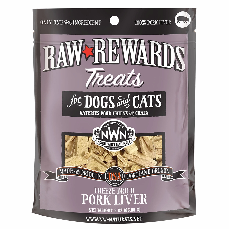 20% OFF: Northwest Naturals Raw Rewards Pork Liver Freeze-Dried Dog & Cat Treats 3oz cat general supplies cat toys cat grooming cat food cat litter