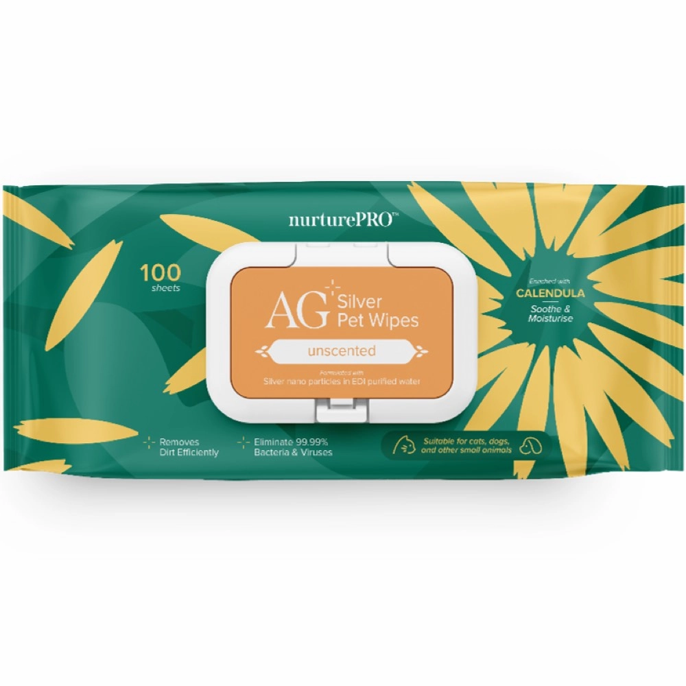 20% OFF: Nurture Pro AG  Silver Pet Wipes (Unscented) 100ct