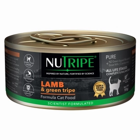 20% OFF: Nutripe Pure Lamb & Green Tripe Gum & Grain-Free Canned CAT Food 95g cat general supplies cat toys cat grooming cat food cat litter