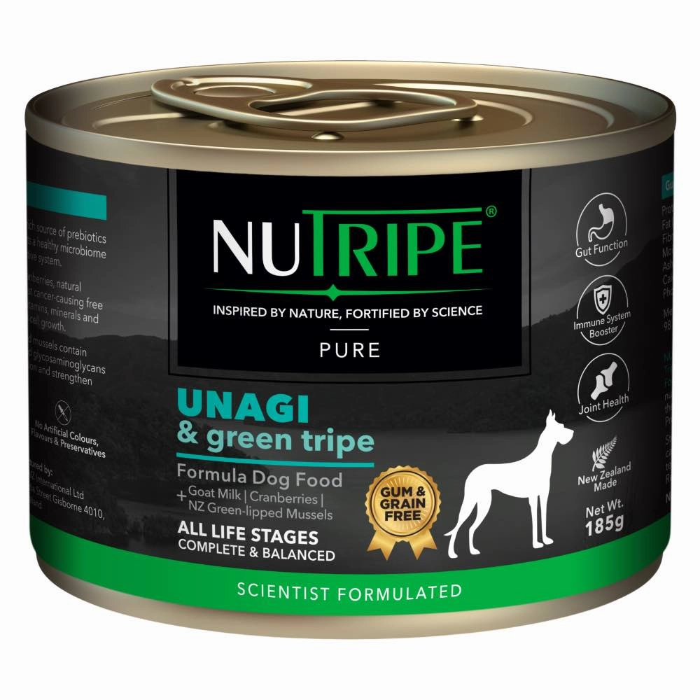 20% OFF: Nutripe Pure Unagi & Green Tripe Gum & Grain-Free Canned Dog Food 185g dog grooming shampoo collar crate feeding supplies