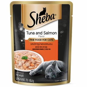 20% OFF: Sheba Tuna & Salmon Pouch Cat Food 70g x 12 cat general supplies cat toys cat grooming cat food cat litter