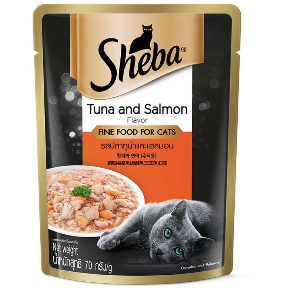 20% OFF: Sheba Tuna & Salmon Pouch Cat Food 70g x 12 cat general supplies cat toys cat grooming cat food cat litter