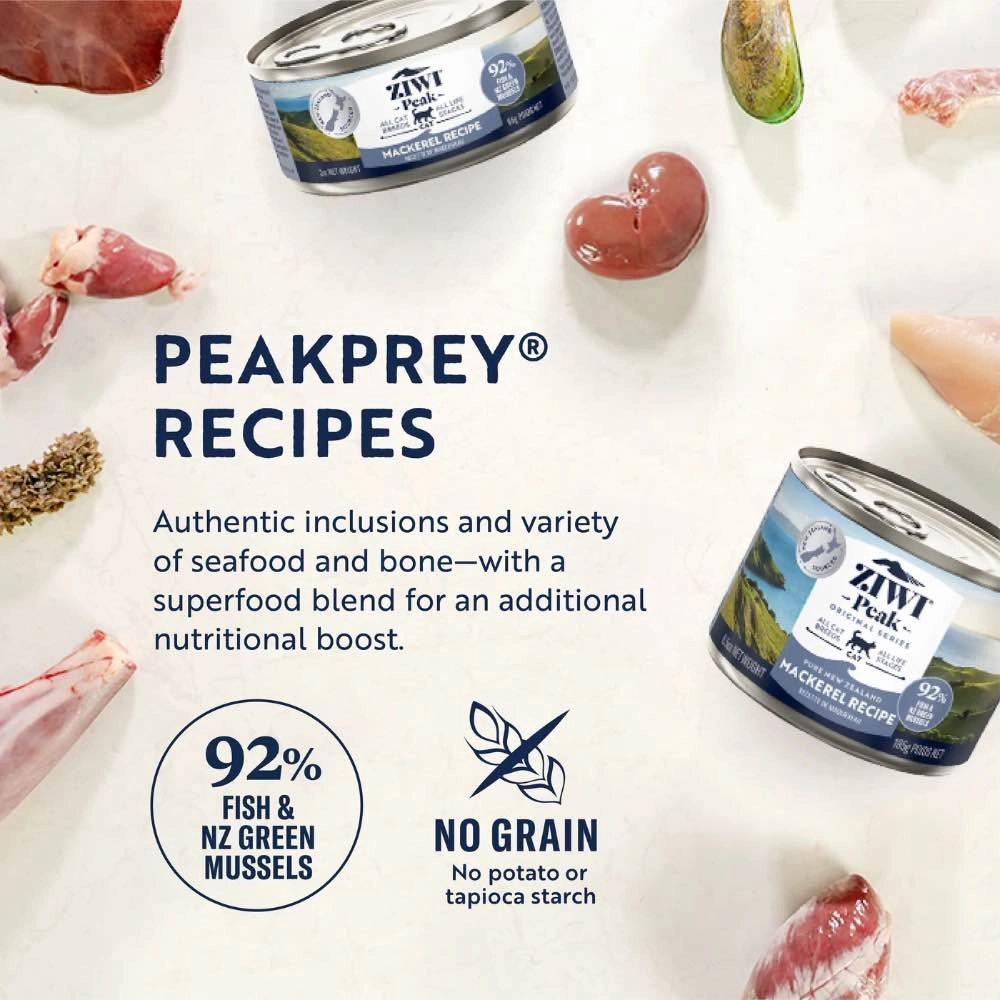 20% OFF: Ziwi Peak Mackerel Grain-Free Canned Cat Food 85g