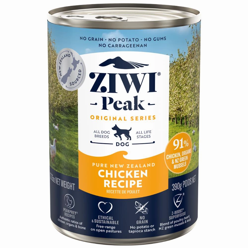 20% OFF: Ziwi Peak New Zealand Free Range Chicken Canned Dog Food 390g dog grooming shampoo collar crate feeding supplies