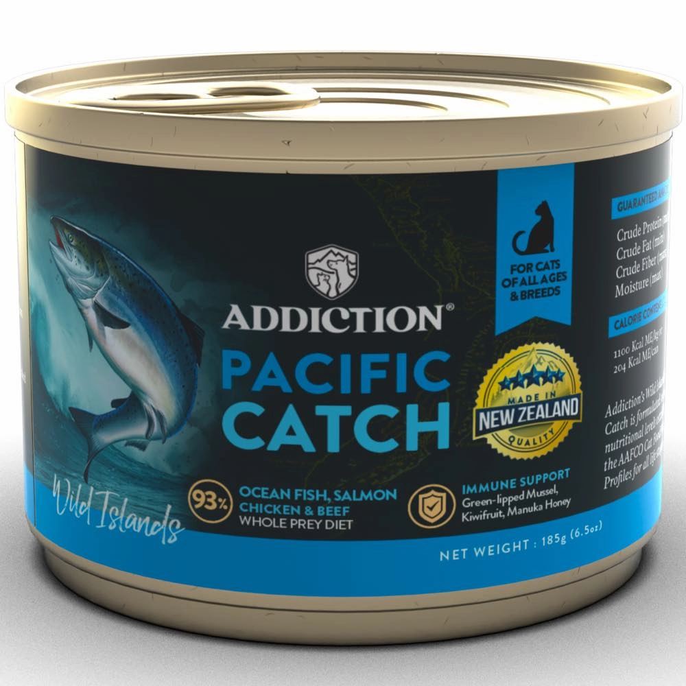 23% OFF: Addiction Wild Islands Pacific Catch Ocean Fish, Salmon, Chicken & Beef Grain-Free Canned Cat Food 185g canned cat food wet cat food grain free cat food cat stew cat food pouch
