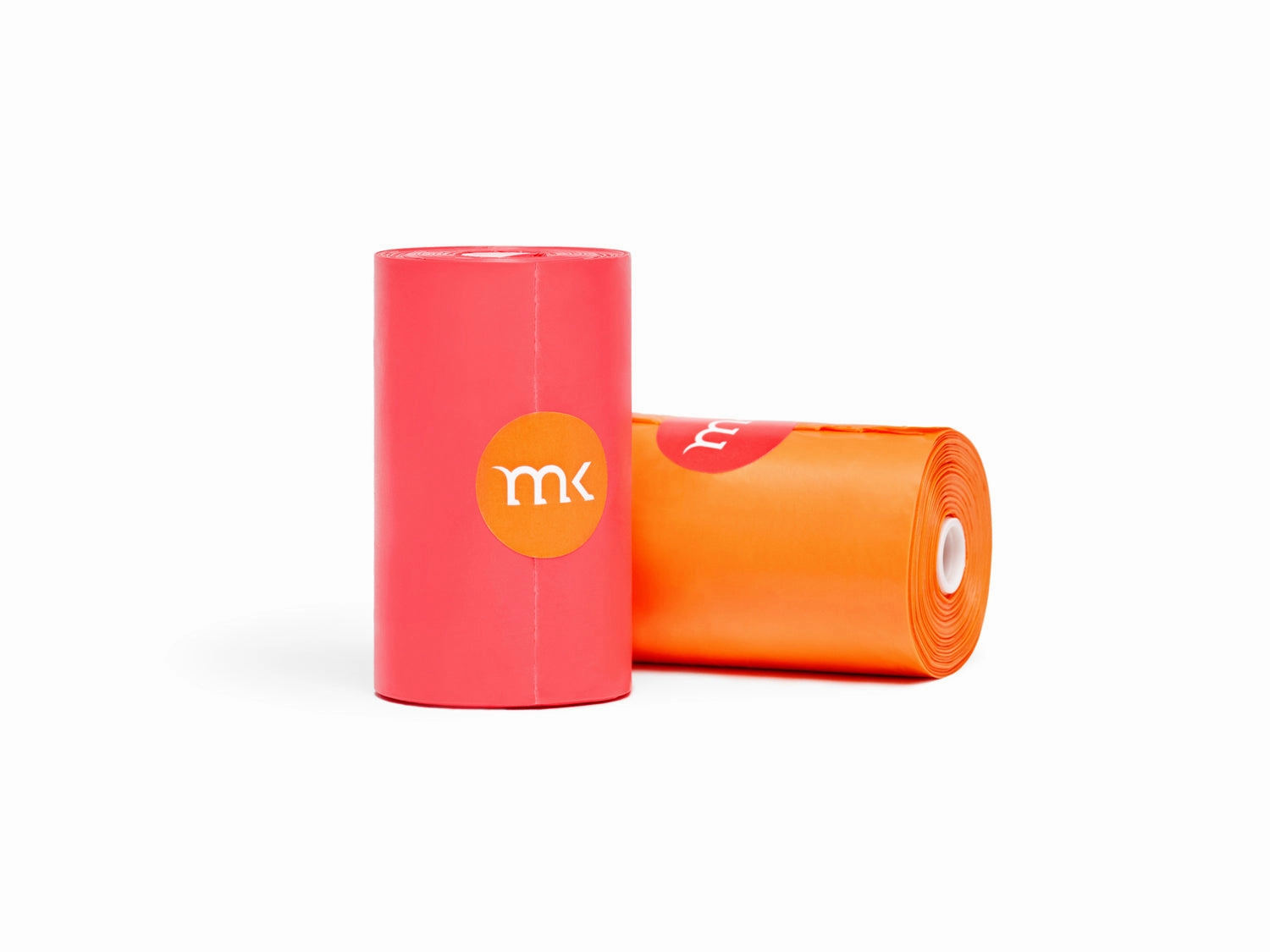 240-Count Modern Kanine Dog Waste Bags, 12 Refill Rolls in Orange & Coral