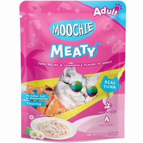24% OFF: Moochie Meaty Tuna Recipe & Chamomile Flavor In Gravy Adult Pouch Cat Food 70g x 12 dog travel bag car seat cover pet carrier for car training leash dog training whistle