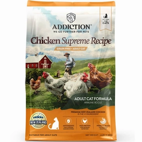 25% OFF   FREE CANNED FOOD/SCOOP: Addiction Chicken Supreme Grain-Free Adult Dry Cat Food dry cat food cat treats grain free cat food kitten treats cat dental treats