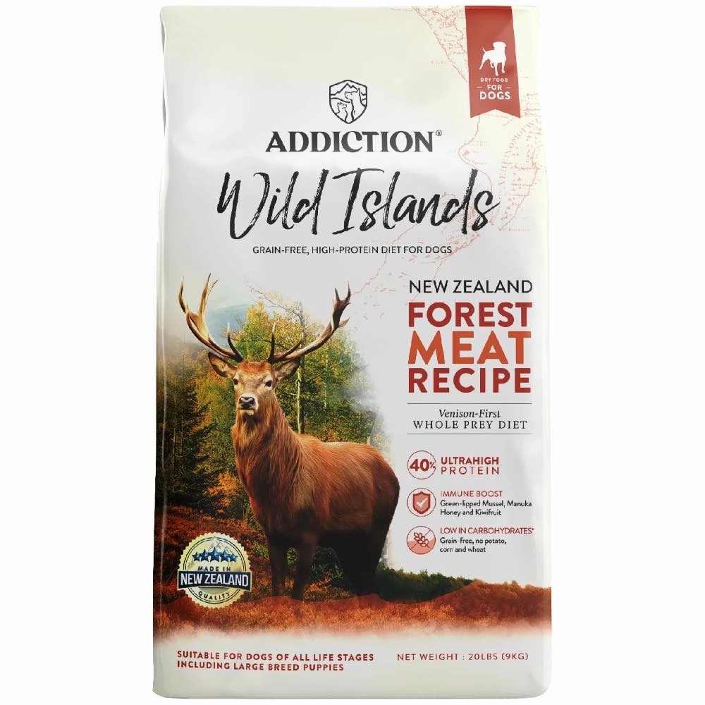 25% OFF: Addiction Wild Islands Forest Meat Venison, Fish & Beef Grain Free Dry Dog Food freeze dried dog treats dog freeze snacks raw dog treat dehydrated dog food meat dog snack