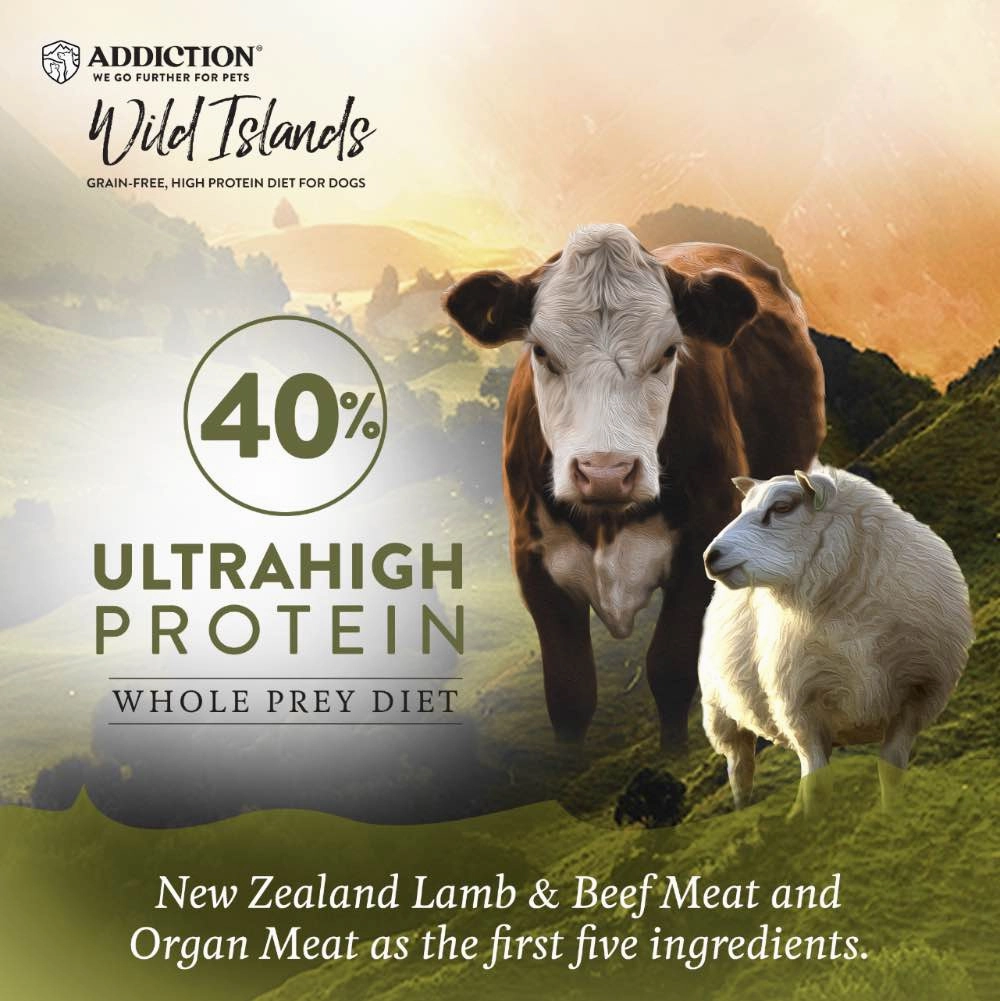 25% OFF: Addiction Wild Islands Highland Meats Lamb & Beef Grain Free Dry Dog Food