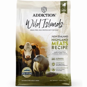25% OFF: Addiction Wild Islands Highland Meats Lamb & Beef Grain Free Dry Dog Food dog grooming shampoo collar crate feeding supplies