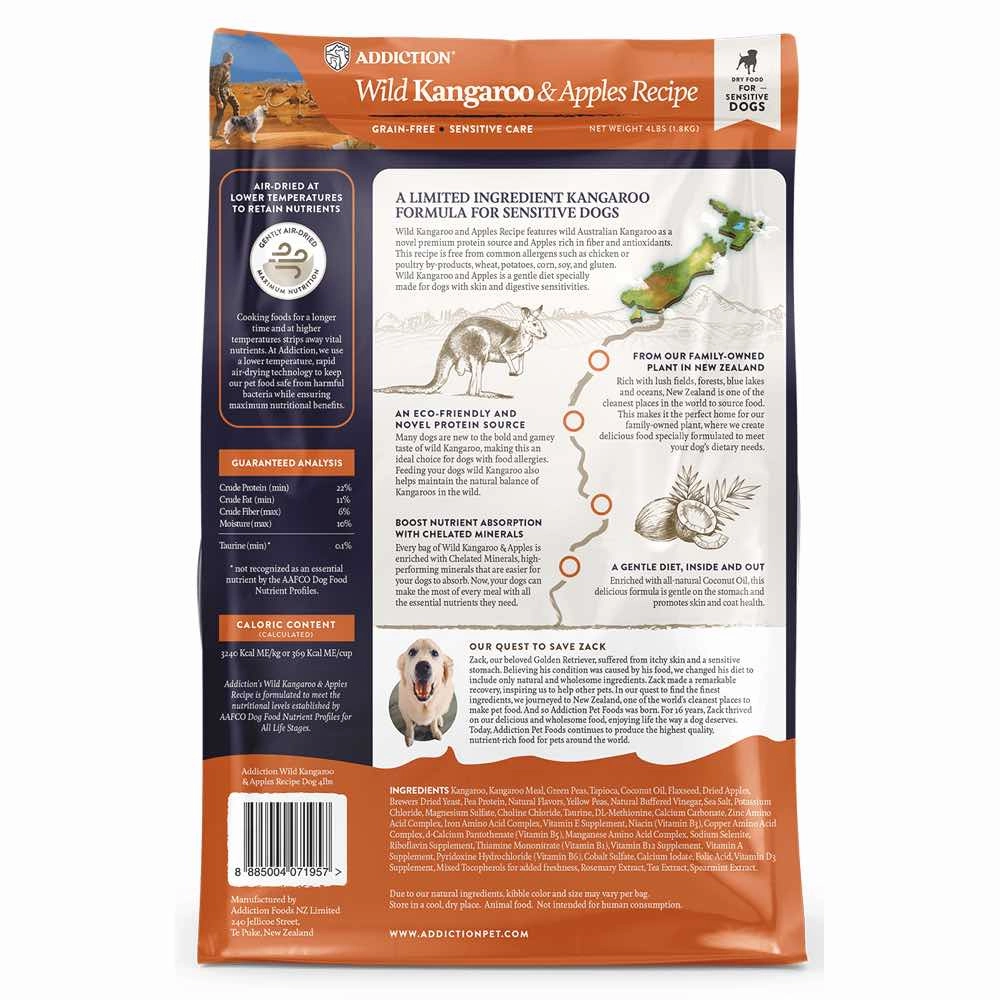 25% OFF: Addiction Wild Kangaroo & Apples Grain Free Dry Dog Food