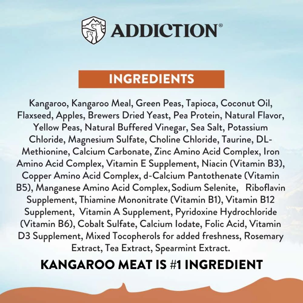 25% OFF: Addiction Wild Kangaroo & Apples Grain Free Dry Dog Food
