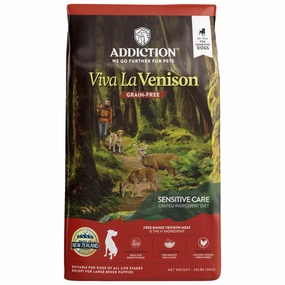 25% OFF/BUNDLE DEAL: Addiction Viva La Venison Grain Free Dry Dog Food dog grooming shampoo collar crate feeding supplies