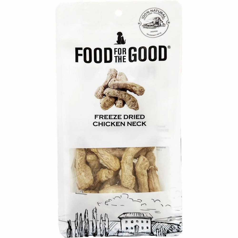 25% OFF: Food For The Good Chicken Neck Freeze-Dried Treats For Cats & Dogs 70g dog chew toys dog dental chews durable chew toys puppy chew toy bone chew