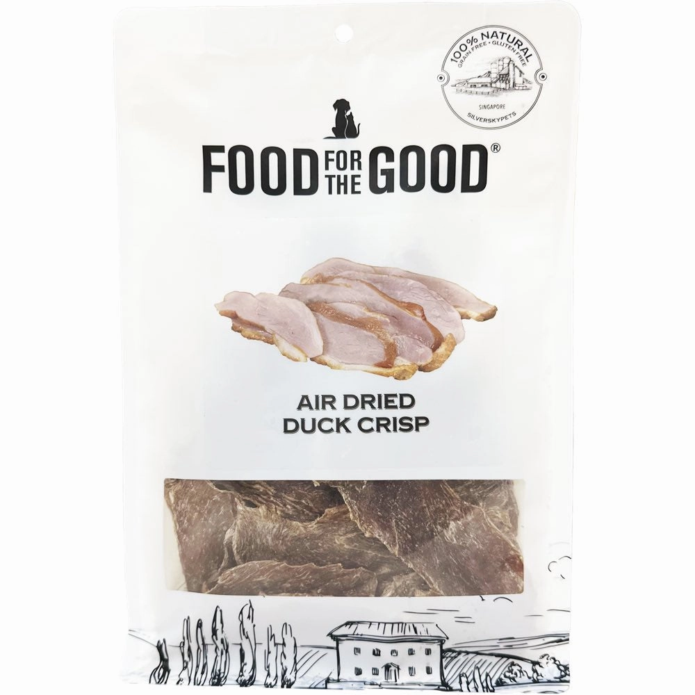 25% OFF: Food For The Good Duck Crisp Air-Dried Treats For Cats & Dogs 170g dog chew toys dog dental chews durable chew toys puppy chew toy bone chew