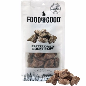 25% OFF: Food for the Good Duck Heart Freeze-Dried Treats For Cats & Dogs 70g dog grooming shampoo collar crate feeding supplies