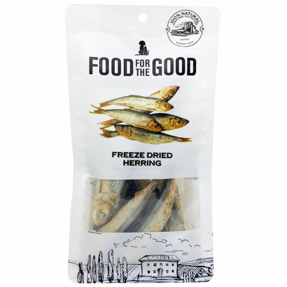 25% OFF: Food For The Good Herring Freeze-Dried Treats For Cats & Dogs 50g dog grooming shampoo collar crate feeding supplies