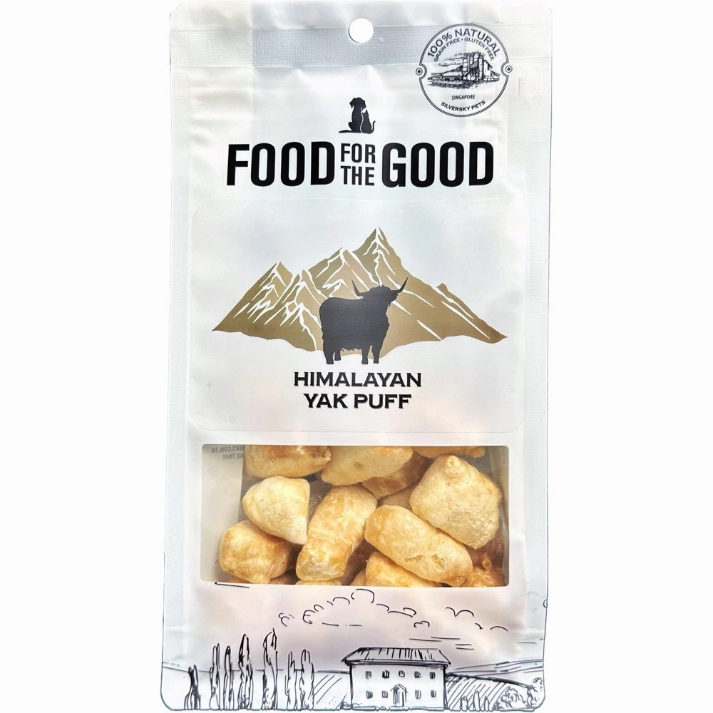 25% OFF: Food For The Good Himalayan Yak Puff Grain-Free Dog Treats 65g no pull dog harness nylon dog leash dog walking set dog vest harness pet lead