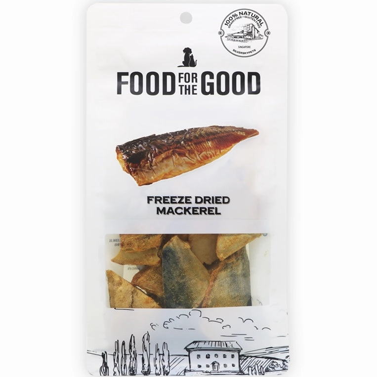25% OFF: Food For The Good Mackerel Freeze-Dried Treats For Cats & Dogs 70g cat snacks catnip treats healthy cat food cat reward treats low calorie cat food