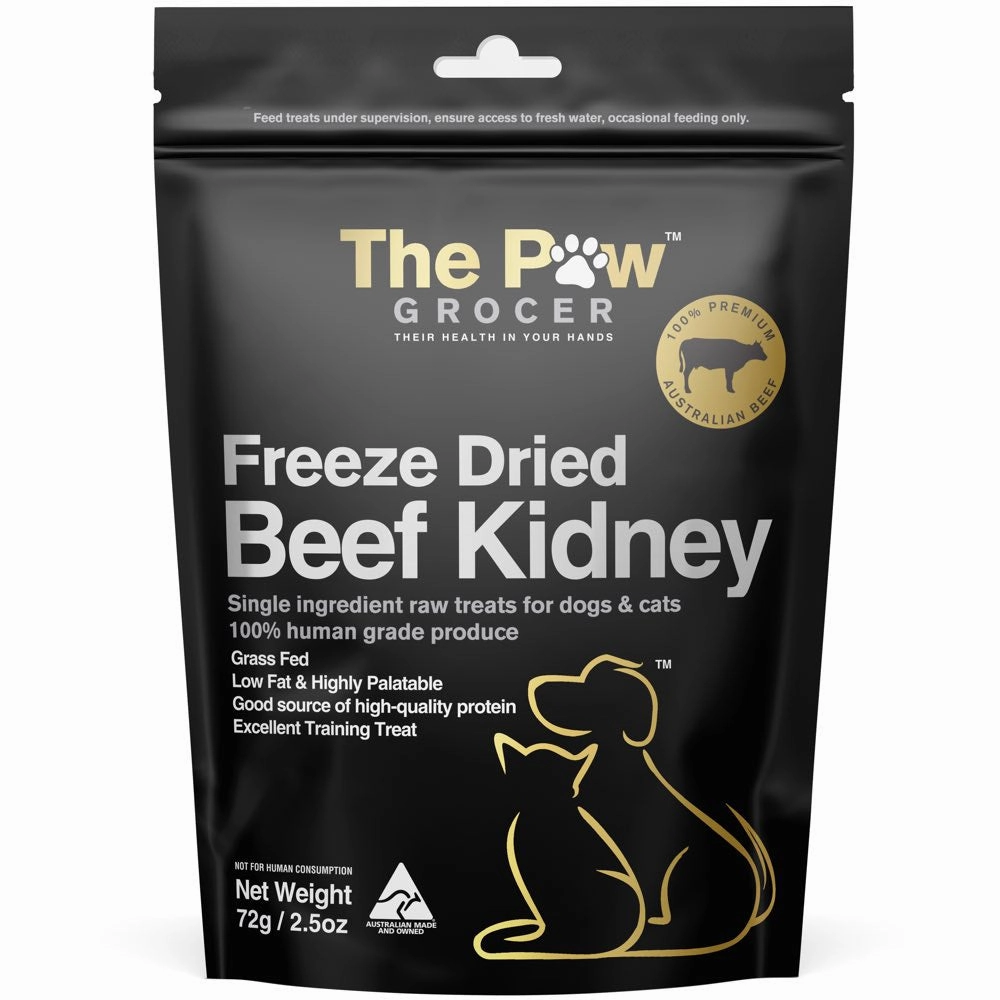 25% OFF: The Paw Grocer Beef Kidney Freeze-Dried Treats For Cats & Dogs 72g dry cat food cat treats grain free cat food kitten treats cat dental treats