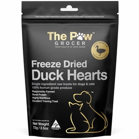 25% OFF: The Paw Grocer Duck Hearts Freeze-Dried Treats For Cats & Dogs 72g dry cat food cat treats grain free cat food kitten treats cat dental treats