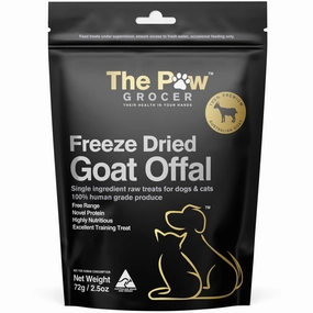 25% OFF: The Paw Grocer Goat Offal Freeze-Dried Treats For Cats & Dogs 72g dog grooming shampoo collar crate feeding supplies