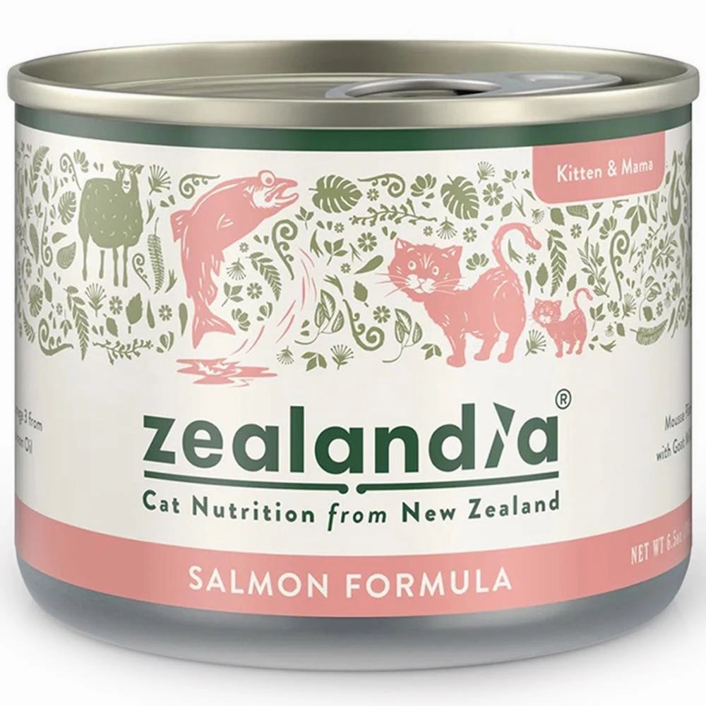 25% OFF: Zealandia Salmon Grain-Free Kitten Canned Cat Food 185g dry cat food cat treats grain free cat food kitten treats cat dental treats