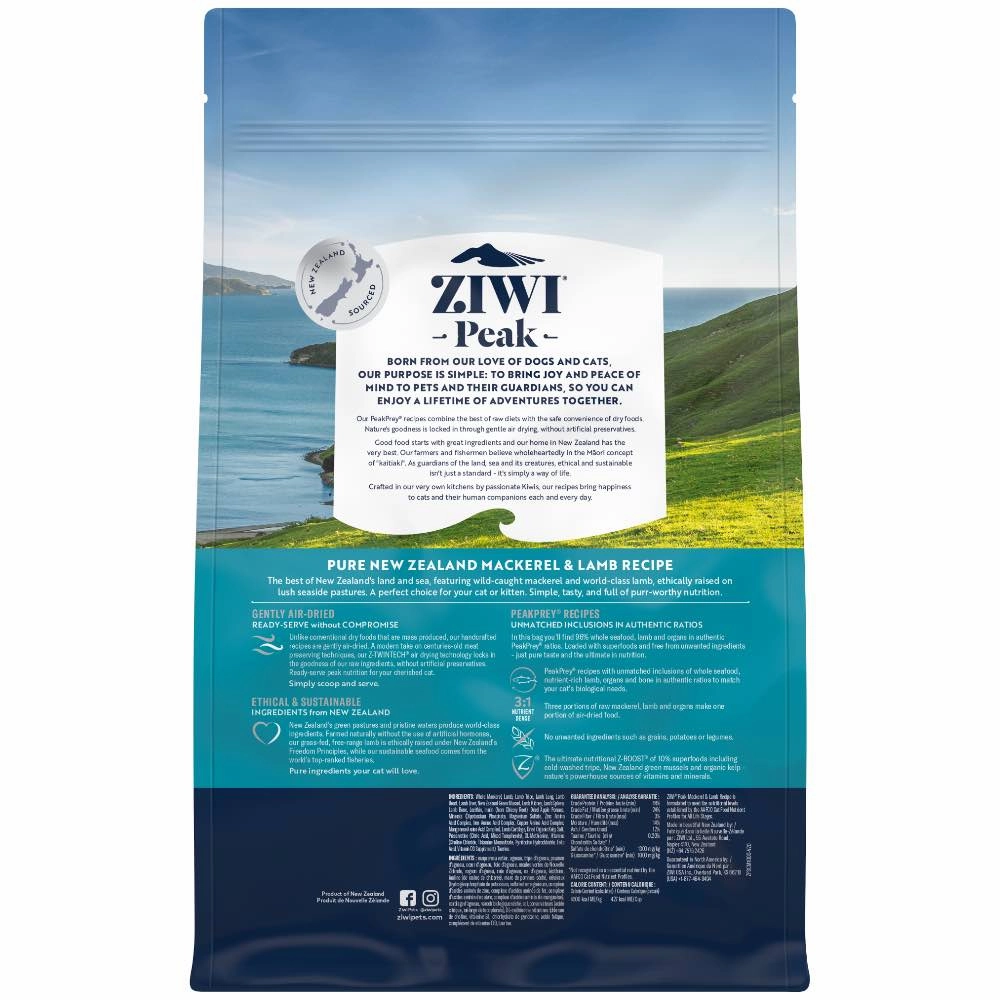 25% OFF: Ziwi Peak Air-Dried Mackerel & Lamb Cat Food