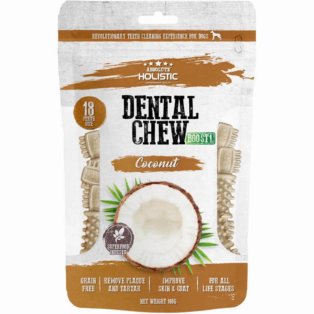 2 FOR $12.80: Absolute Holistic Boost Coconut Petite Grain-Free Dental Dog Chews 160g fly trap horse fly spray poultry fly control fly repellent farm fly solution