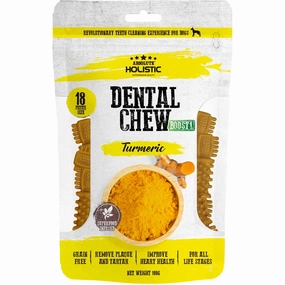 2 FOR $12.80: Absolute Holistic Boost Turmeric Petite Grain-Free Dental Dog Chews 160g dog grooming shampoo collar crate feeding supplies