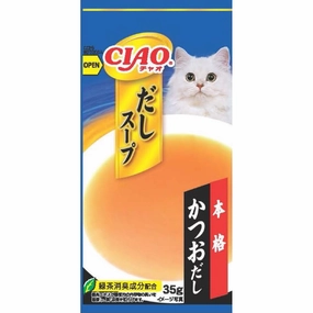 2 FOR $14: Ciao Dashi Soup Line Bonito Grain-Free Pouch Liquid Cat Treats 35g x 4 cat general supplies cat toys cat grooming cat food cat litter