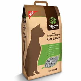 2 FOR $59: Nature's Eco Recycled Paper Cat Litter 30L kitten supplies kitten toys kitten food kitten litter box kitten bed
