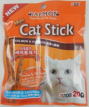 2 FOR $7: Bow Wow Mini Cat Stick in Salmon & Chicken Cat Treat 20g cat grass snacks cat grass planter cat digestive aid catnip spray cat herbal treats