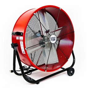 2-Speed Tilting Direct Drive Drum Fan, Red, 24" multi-pet food pet bundle kits pet care sets pet health combos pet treat packs