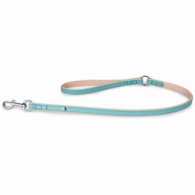 30% OFF: Das Lederband Firenze Leather Dog Leash (Electric Blue/Nude) grain free dog food natural dog biscuits high protein dog food dog food pack dog meat sticks