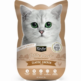 30% OFF: Kit Cat Petite Pouch Classic Chicken In Aspic Grain-Free Pouch Cat Food 70g x 12 dog travel bag car seat cover pet carrier for car training leash dog training whistle