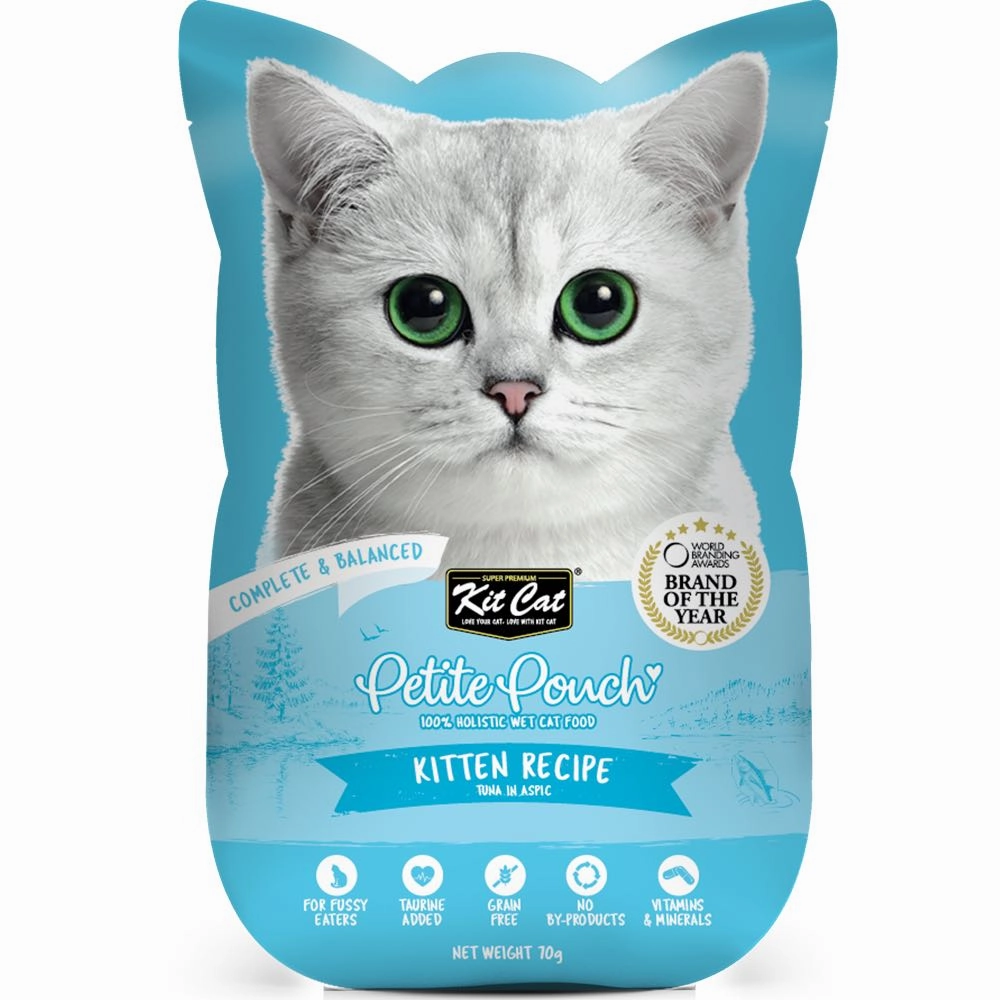 30% OFF: Kit Cat Petite Pouch Kitten Tuna In Aspic Grain-Free Pouch Cat Food 70g x 12 dog travel bag car seat cover pet carrier for car training leash dog training whistle