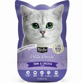 30% OFF: Kit Cat Petite Pouch Tuna & Chicken In Aspic Grain-Free Pouch Cat Food 70g x 12 dry cat food cat treats grain free cat food kitten treats cat dental treats