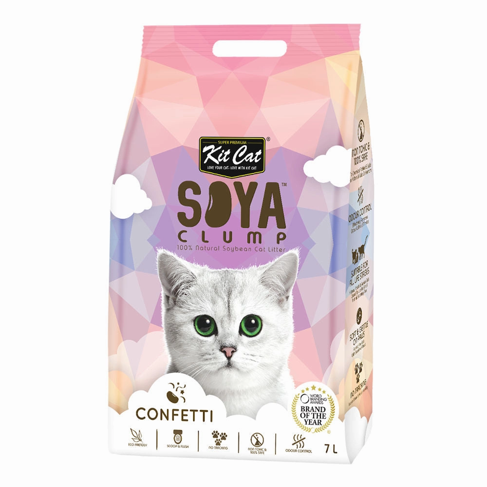 30% OFF: Kit Cat Soya Clump Confetti Cat Litter 7L kitten supplies kitten toys kitten food kitten litter box kitten bed