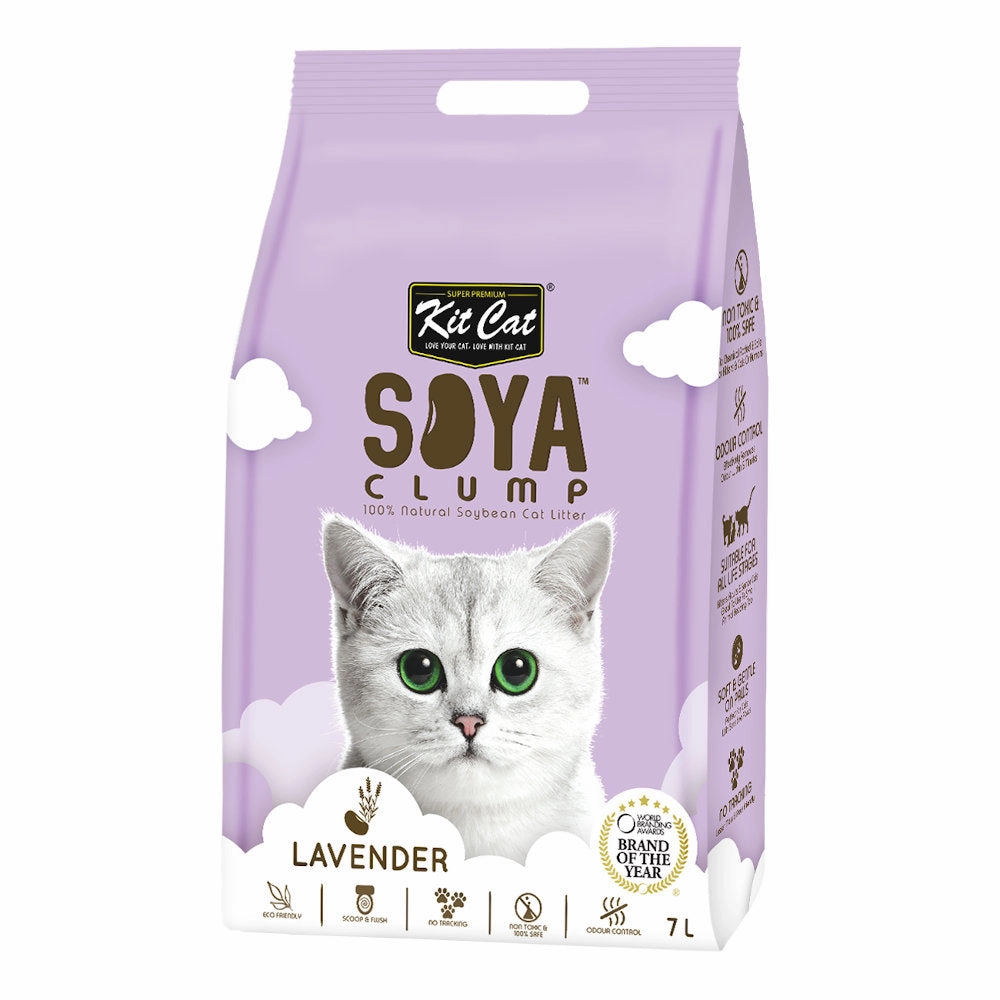 30% OFF: Kit Cat Soya Clump Lavender Cat Litter 7L kitten supplies kitten toys kitten food kitten litter box kitten bed