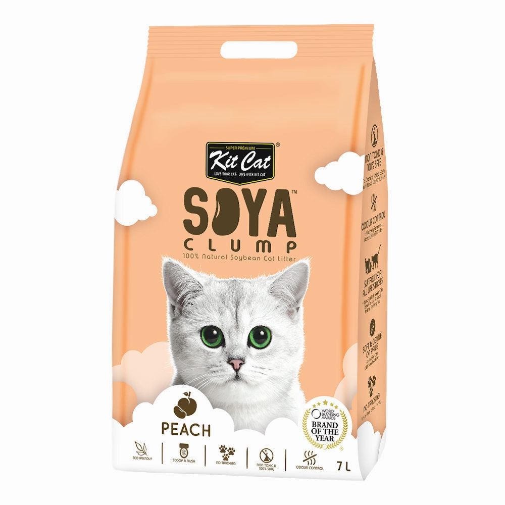 30% OFF: Kit Cat Soya Clump Peach Cat Litter 7L pet health pet wellness pet pain relief pet probiotic pet calming