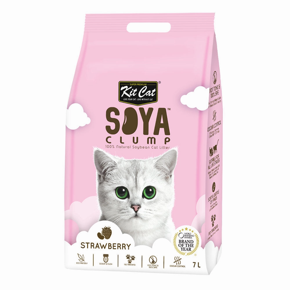 30% OFF: Kit Cat Soya Clump Strawberry Cat Litter 7L pet health pet wellness pet pain relief pet probiotic pet calming