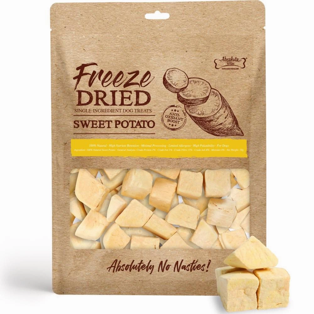 33% OFF: Absolute Bites Sweet Potato Freeze Dried Dog Treat 70g dog toys interactive dog toy plush dog toy dog rope toy squeaky toy